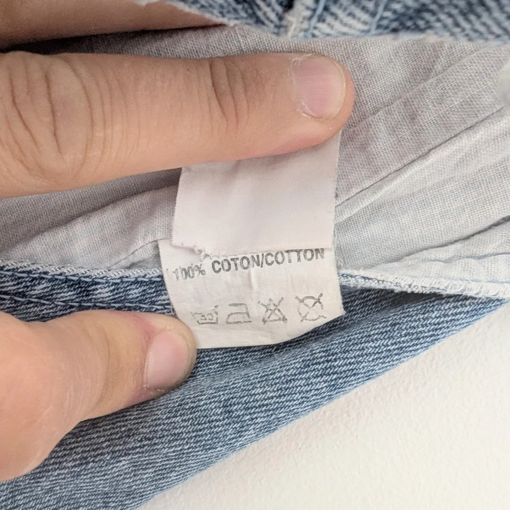 Vintage Jacadi Girl's Blue Denim Jeans Dress Jumper ~ Size 8 - Picture 9 of 9